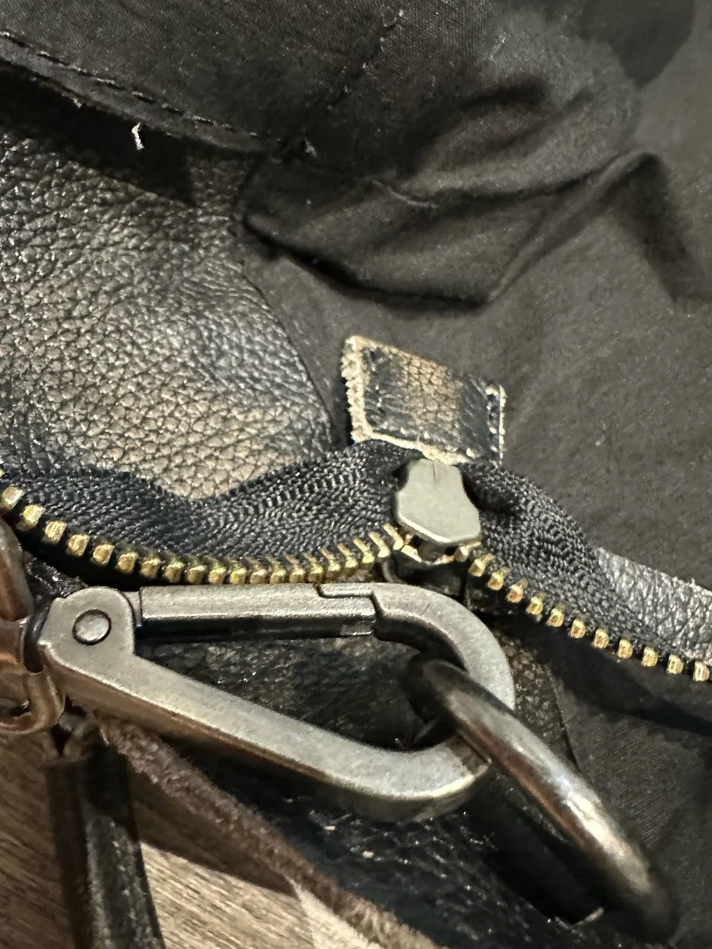 Free People | Leslie Leather Tote in Distressed Black